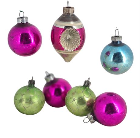 VTG lot of Mercury Glass Ornaments