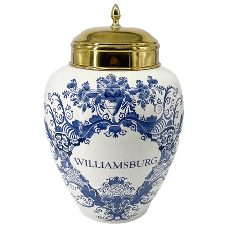 Colonial Williamsburg Delft "Williamsburg" Tobacco Jar