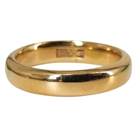 Vintage Signed 14K Gold Wedding Band Ring, Sz 4.5