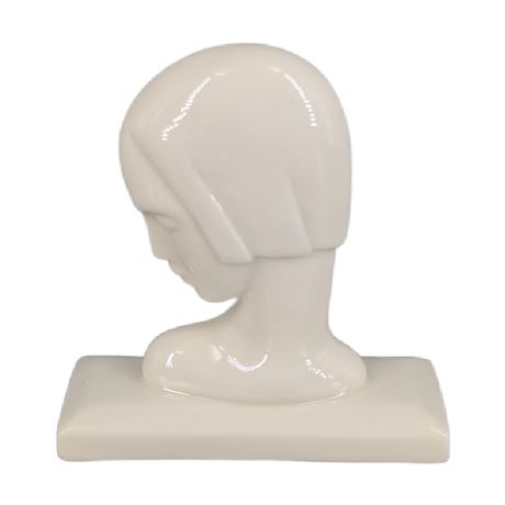 Lenox Art Deco Porcelain Woman's Face Bust Shiny Glaze