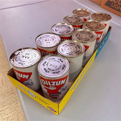 10 NOS Oilzum Quart Cans - Empty