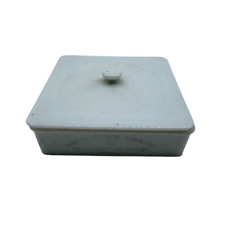 Milk Glass Aseptic Napkin Container