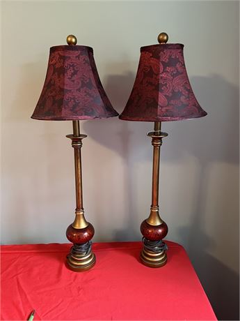Pair of vintage 30” Table Lamps