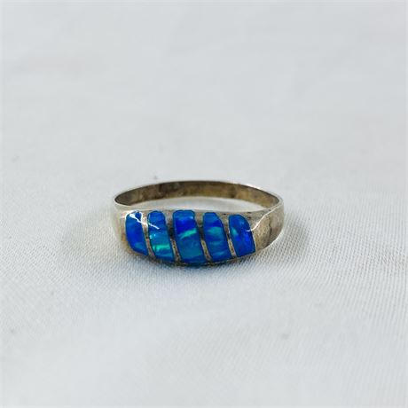 2.1g Sterling Opal Ring Size 8.5