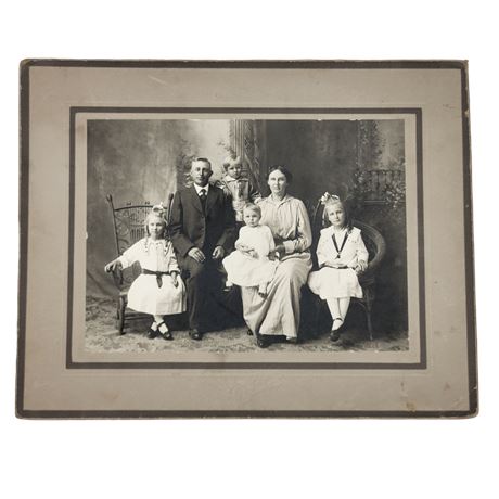 Early 1900s Family Of 6 Photograph