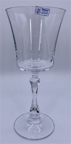 12 NOS Austrian TOWLE 8 1/2” Lead Crystal Westerly Goblet Stemware Set