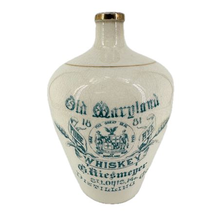 Antique G. Riesmeyer Distilling Co Old Maryland Whiskey Stoneware Jug