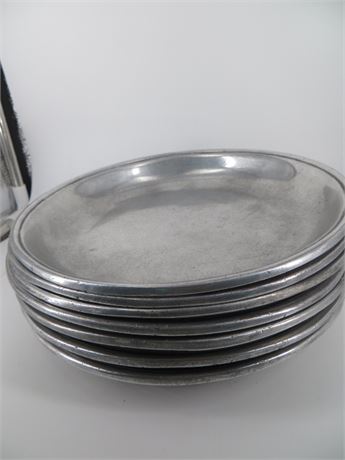6 PEWTER DISHES
