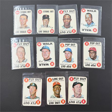 11x 1968 Topps Game Cards