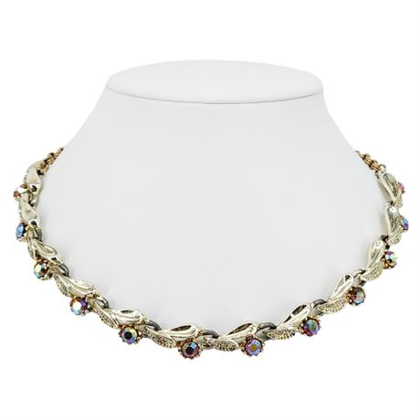 Vintage Aurora Borealis Rhinestone Necklace