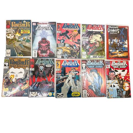 Lot of Assorted Vintage Punisher Comic Books