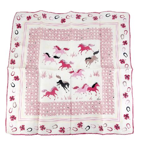 Mid-Century Western Style Horse Handkerchief