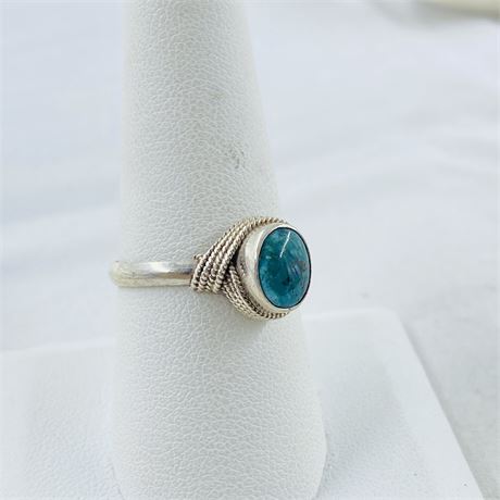 Sterling Turquoise Ring Size 9