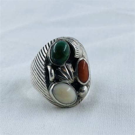 23.6g Mary Claw Navajo Sterling Ring Size 11