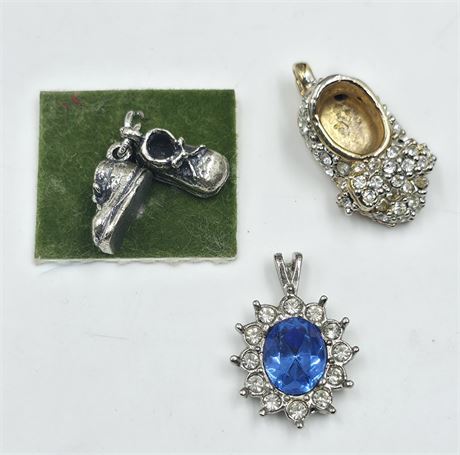 Vintage Rhinestone Pendant Lot