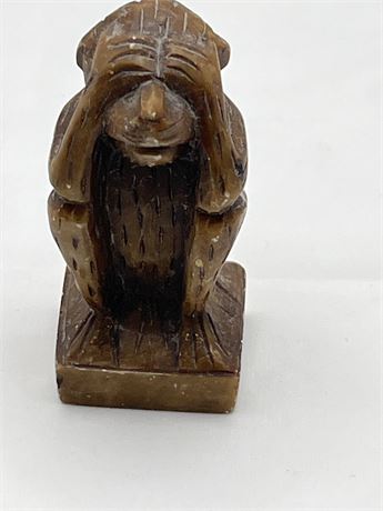Carved glazed monkey statue