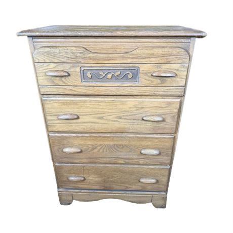 Vintage Blond Oak Chest of Drawers