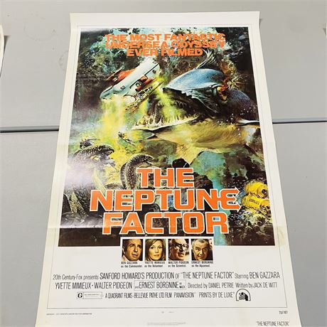 Original 1973 The Neptune Factor Movie Poster