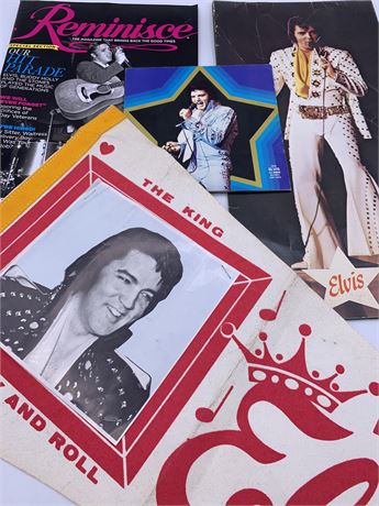 Vintage Elvis Pennant, Concert Edition Photos, Mags