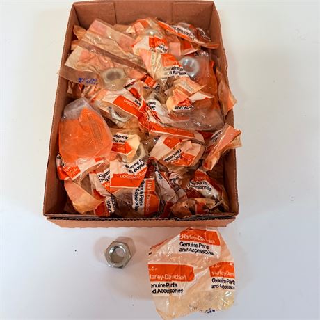 50 NOS Harley Davidson Rear Axle Nuts