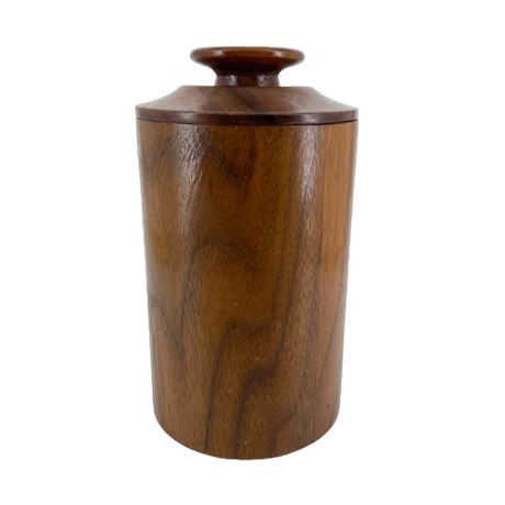 Wooden Cylinder Trinket Box
