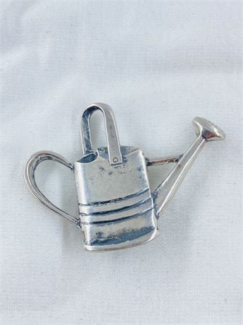 5.5g Vtg Sterling Watering Can  Pin