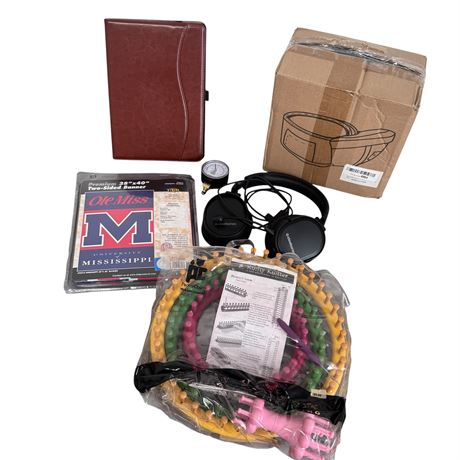 Headphones, Knifty Knitter, Toddler Carrier and more