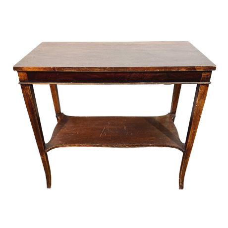 Vintage Mahogany 2 Tiered Side Table