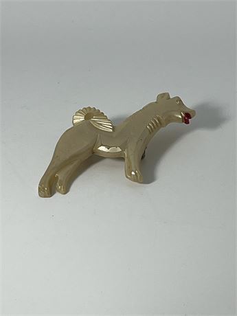 1930’s vintage celluloid dog brooch