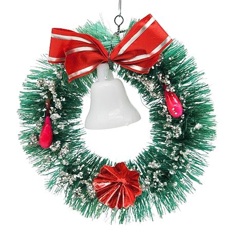 Vintage Bottle Brush Wreath
