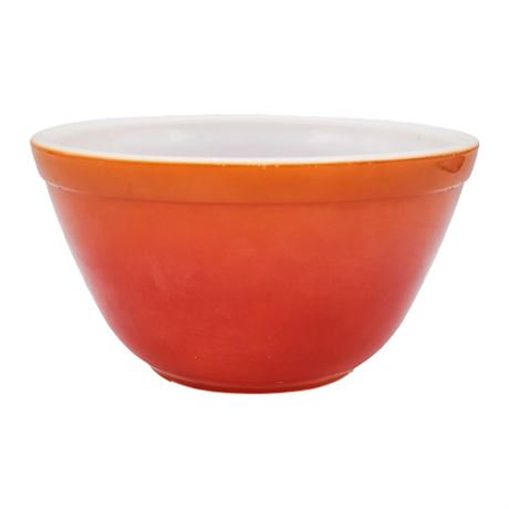 Vintage Pyrex 401 Flame Glo Orange Ombre 1.5 Pint Mixing Bowl
