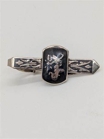Vtg Sterling Silver Siam (Thailand) Tie Clip