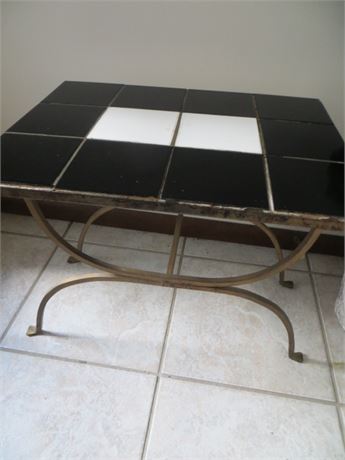 Tile Top Wrought Iron Table