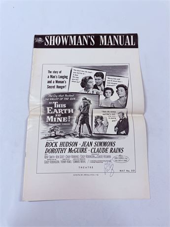 This Earth is Mine Original Movie Pressbook