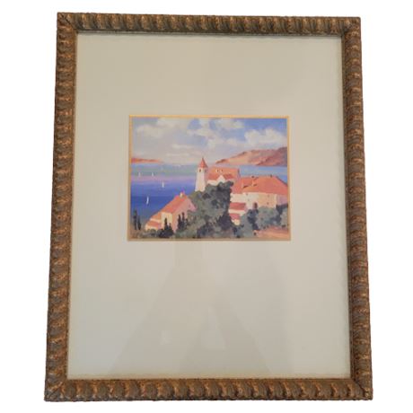 Seaside Village VI Framed Painting by The Bombay Company
