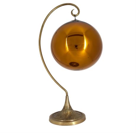 Antique 8" Copper French Kugel, Vergo Glass