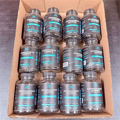 12 Sealed Bottles of Ashwagandha Gummies - Rite Aid Closure Liquidation