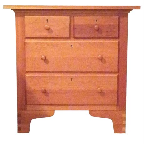 Pair of Hitchcock New England Style Maple Bedside Tables, Nightstands