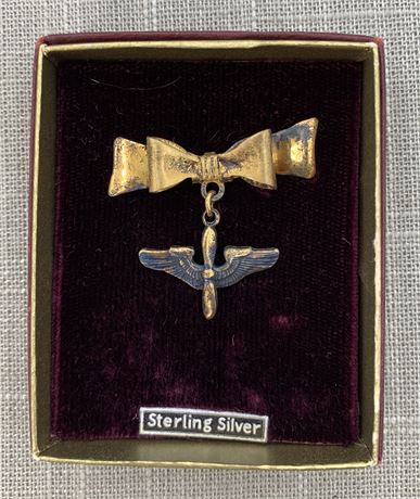 WWII Sterling Silver US Army Air Force Sweetheart Pin