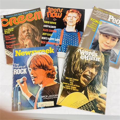 Vintage Magazines w/ Rock Legends (Plus Yoko) Covers