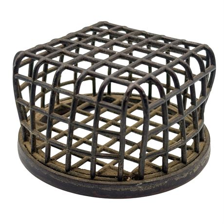 Vintage Metal Cage-Style Flower Frog