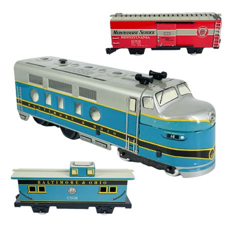 1950's Marx Tin Train Set Baltimore & Ohio Line