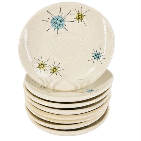 Vintage Lot of 8 Franciscan Starburst Saucers