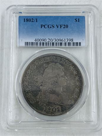 1802/1 Bust Dollar PCGS VF20