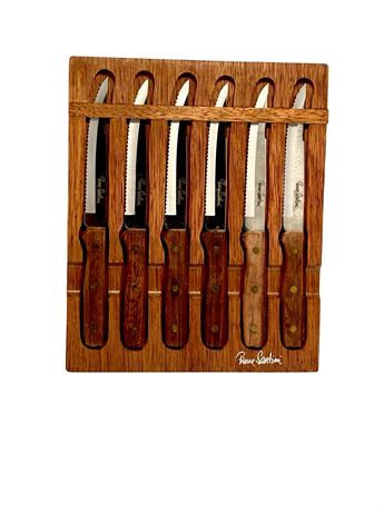 Vtg Pierre Santini Steak Knife Set