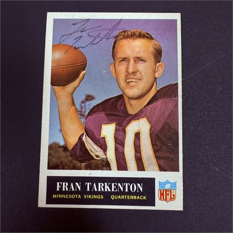 Fran Tarkenton Signed 1960 Philadelphia Card