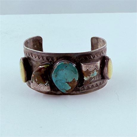 86.7g Navajo Sterling Claw Bracelet - 2.5”
