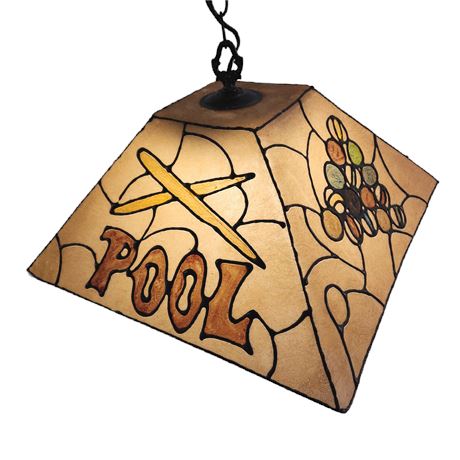 Vintage Fiberglass Billiard Light / Pool Table Hanging Light
