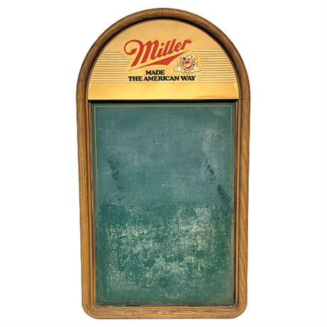 Vintage Miller Beer Advertising Chalkboard