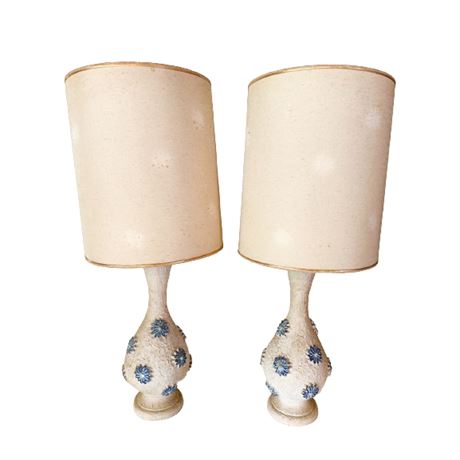 Mid-Century Modern Floral Table Lamps